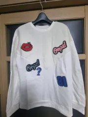 GUESS ゲス パッチ 装飾 白 スウェット Tシャツ xs