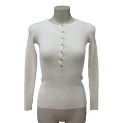 マイケルマイケルコース Michael michael kors ニット カットソー リブ 長袖 4 白 ホワイト /MS