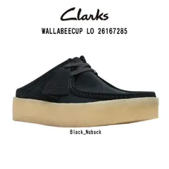 CLARKS(クラークス)ワラビー カップ ロー ミュール シューズ サンダル クロッグ ブラック スエード カジュアル メンズ WALLABEECUP LO 26167285のサムネイル