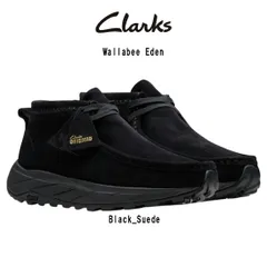 CLARKS(クラークス)ワラビー エデン ハイカット モカシン シューズ スニーカー レースアップ ブラック スエード ビブラム メンズ Wallabee Eden 26179150