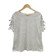 Rose Tiara(ローズティアラ) 半袖Tシャツ サイズ42 L レディース 白×黒 ボーダーのサムネイル