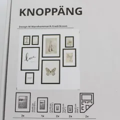 243)【未使用】イケア（IKEA）のKNOPPÄNG（クノッペング）ポスター付きフレーム8個セットのサムネイル