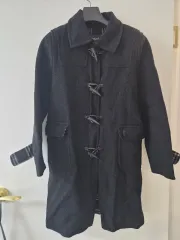 YVES SAINT LAURENT イヴ・サンローラン ブラック ダッフルコート