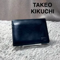TAKEO KIKUCHI タケオキクチ コードバン イタリアンレザー 名刺入れ カードケース