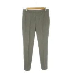 セオリー Theory スラックスパンツ ウール 0 グレー チェック柄 長ズボン センタープレス /AO31 ■ECC001