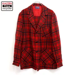 60s vintage PENDLETON チェック柄 イージージャケット ウール テーラードジャケット メンズ 表記Mサイズのサムネイル