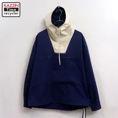 90s vintage J.CREW 無地 巨人タグ ツートン アノラック ジャケット メンズ 表記Sサイズのサムネイル