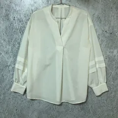 OPAQUE.CLIP オペークドットクリップ タック スリーブ スキッパー シャツ【洗濯機洗い可】ホワイト Mサイズ 〇□