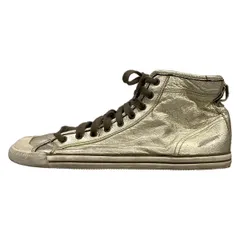 DIESEL BlackGold(ディーゼルブラックゴールド) スニーカー 27 メンズ シルバーゴールド ダメージ加工 レザーのサムネイル