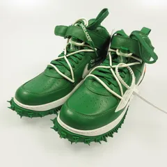 【姫路東店】 中古 NIKE | ナイキ スニーカー AIR FORCE 1 MID SP LTHR DR0500-300 ×OFF-WHITE グリーン 26.5cm 【126】
