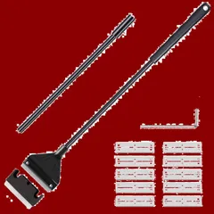 クリーナー 62cm 水槽用 コケ取り プロレイザー 苔スクレーパー掃除 スクレーパー 水槽掃除用品 水槽 替え刃付10枚付き