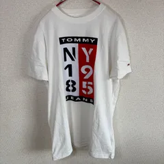 TOMMY JEANS ロゴTシャツ ホワイト ビッグロゴ 半袖 カットソー Mサイズ