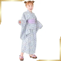 【新品】 [ever closet] エバークローゼット 浴衣キッズ 子供 子供服 キッズ服 女の子 夏 夏服 夏物 セットアップ 上下セット お祭り 夏祭り 花火大会 和服 プチフラワー 1
