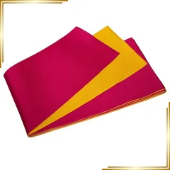 【新品】 [KYOETSU] [キョウエツ] 帯 半幅帯 浴衣 リバーシブル 無地 長尺 レディース (チェリー×黄) 1