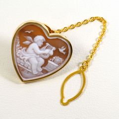 カメオシェルブローチ K18 (18金)ゴールド 大きめ重さ16.8g 05ar