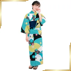 【新品】 [KYOETSU] [キョウエツ] 浴衣セット ジュニア レトロ B 変わり織 2点セット(浴衣、兵児帯) ガールズ (130cm,4.野花) 0