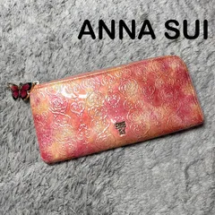 ANNA SUI アナスイ 長財布 L字ファスナー エナメル エンボス
