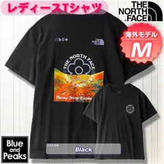 THE NORTH FACE 半袖Tシャツ Strange Colorfull World Flower Field Tee レディース, カラー；Black, サイズ；M