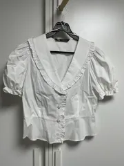ZARA ザラ フリルブラウス mサイズ (新品)