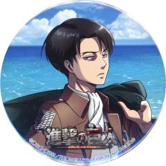 [Used] Badge/Pin [Single Item]Levi Ackerman Large can badge Attack Titan The Final Season x Karaoke no Tetsujin