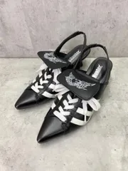 Love Hunter ラブハンター スポーティーポインテッド ミュール パンプス sizeS/黒×白 ■■ レディース