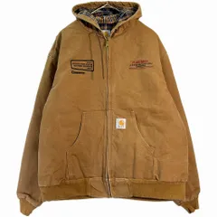 USA製 Carhartt カーハート アクティブジャケット ブラウン(メンズ L相当)中古 古着 X7309