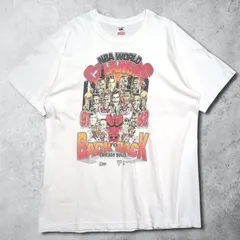 シカゴブルズ マイケル・ジョーダン NBA バスケ スコッティ・ピッペン チャンピョン 90s USA製 Tシャツ CHICAGO BULLS カリカチュア SALEM シングルステッチ BACK TO BACK ホワイト 半袖 優勝 スポーツ 夏物 メンズ