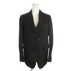 ユニクロ UNIQLO × プラスジェイ +J テーラードジャケット 上着 S 黒 ブラック 長袖 ノッチドラペル 2つボタン /AO7 ■ECC001