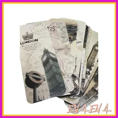 wumio しおり 30種類セット 世界の観光名所をアンティーク風に エッフェル塔や自由の女神など世界の風景 おしゃれな紙製ブックマーク 1