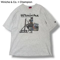 【Winiche & Co. × Champion 】希少　90's コラボ “The great culture of street” 染み込みプリントTシャツ
