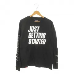 チャンピオン CHAMPION Authentic Tシャツ M 黒 ブラック 長袖 ロゴプリント 十字架柄 /MN14 ■ECA002