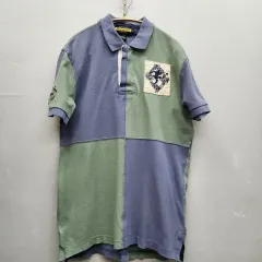 ラルフローレン ラグビー 쿼터 パネルバイカラー ヴィンテージ 半袖ポロシャツ S(M) ユニセックス