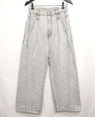【228120】Adam et Rope' アダム エ ロペ  ワイドデニム　バギーデニム　サイズ36  ・ ライトグレー