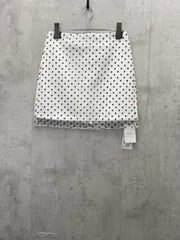 新品 VANNIE U ヴァニーユー VNTIG252002 インナーパンツ付き ドット レイヤード ミニ スカート sizeF/白ｘ黒 ■◆ レディース