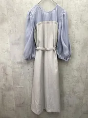 新品 JILL byu JILLSTUART ジルバイジルスチュアート ブラウスドッキングベア ワンピース sizeM/グレー ■◆◎レディース