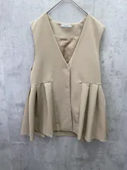 OPAQUE.CLIP オペークドットクリップ 637-48010 ペプラムジレ ベスト size40/L/ベージュ ■◆ レディース