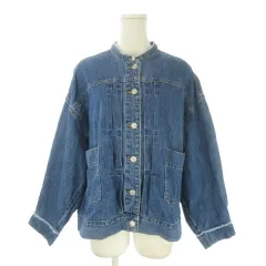 ロゴスデイズ LOGOS DAYS ジャケット デニム Gジャン ジージャン L 青 ブルー インディゴ ノーカラー 長袖 /AO10 ■ECC001