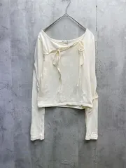 新品 SLY スライ 【完売品】 CUT OUT RIBBON トップス カットソー sizeF/アイボリー ■◆ レディース