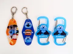 4点セット パペットスンスン グッズ/アクリルキーホルダー・ツインカラビナホルダー