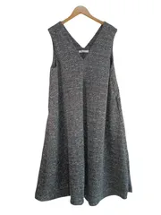 k03260318145　DoCLASSE　Lサイズ　黒×グレー×銀色　　ワンピース or ドレス　ワンピース　秋冬