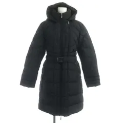 モンクレール MONCLER NIM GIUBBOTTO ニム ダウンコート アウター ロング フード付き ジップアップ ベルト付き 国内正規 0 黒 ブラック /ES ■OS