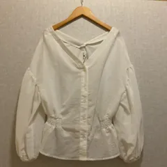 BACK NUMBER 【バックナンバー】　ブラウス　Vネック　ホワイト　F
