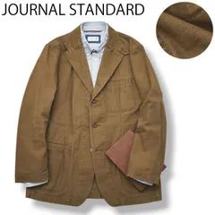 日本製 ジャーナルスタンダード JOURNAL STANDARD コットン ツイル ワーク デザイン 3B シングル テーラード ジャケット センターベント カバーオール L ブラウン メンズのサムネイル