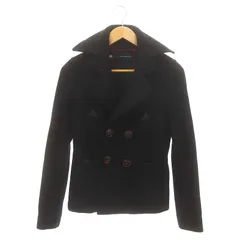 ディースクエアード DSQUARED2 ウールPコート アウター ショート ダブル 38 黒 ブラック /DO ■OS