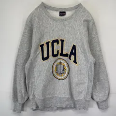 古着 90's/90年代 ジャンスポーツ JANSPORT USA製 スウェット リバースタイプ トレーナー カレッジロゴプリント UCLA  グレー メンズ