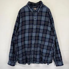 古着 ブルックスブラザーズ Brooks Brothers 長袖シャツ ネルシャツ チェック柄 胸ポケット 1818 ボタンダウン XL  ネイビー系 メンズのサムネイル