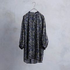 Drawer ドゥロワー フラワー プリント ボウタイ シルク ブラウス 神崎