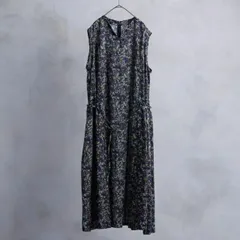 the last flower of the afternoon | LIBERTY FABRICS A-line dress (reflections/small yellow) | リバティ