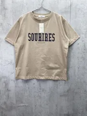 新品 Samansa Mos2 blue サマンサモスモス ブルー ロゴ Tシャツ sizeF/ベージュ ■◆ レディース