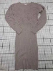 ◇ ⊇ リゼクシー RESEXXY シャギーニット切替リブワンピース ピンク系 レディース E  【1603230008540】